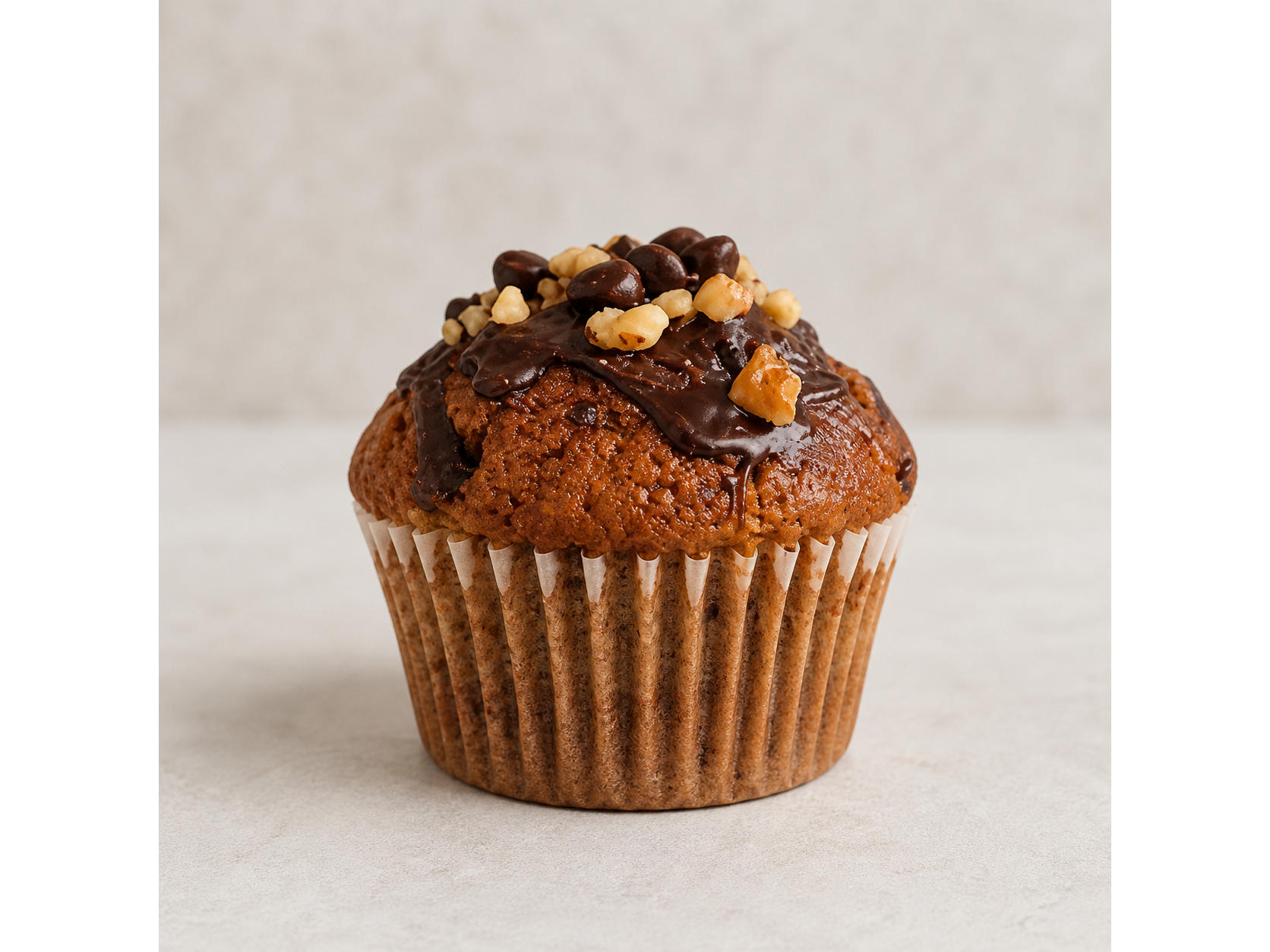 Muffins de avena, glaseados granola o chocolate