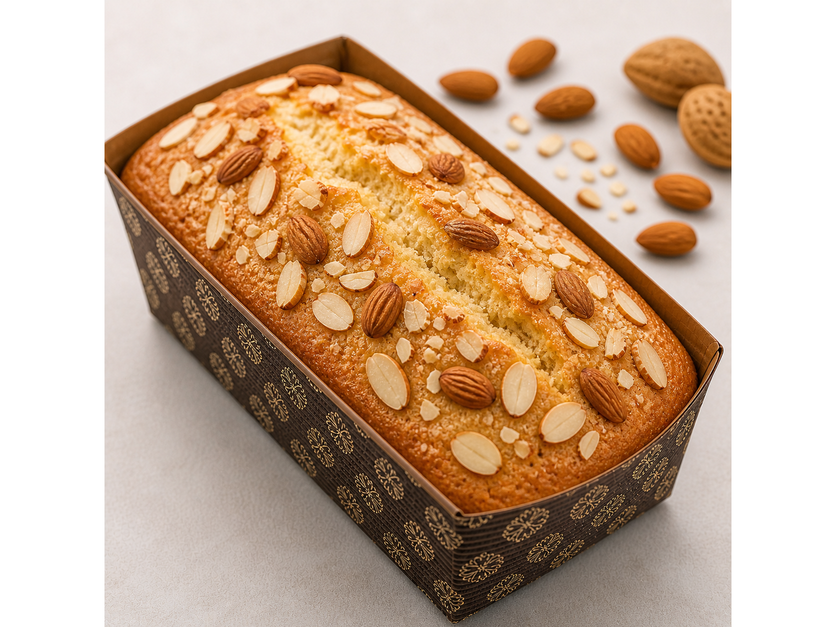 Budin de avena y almendras