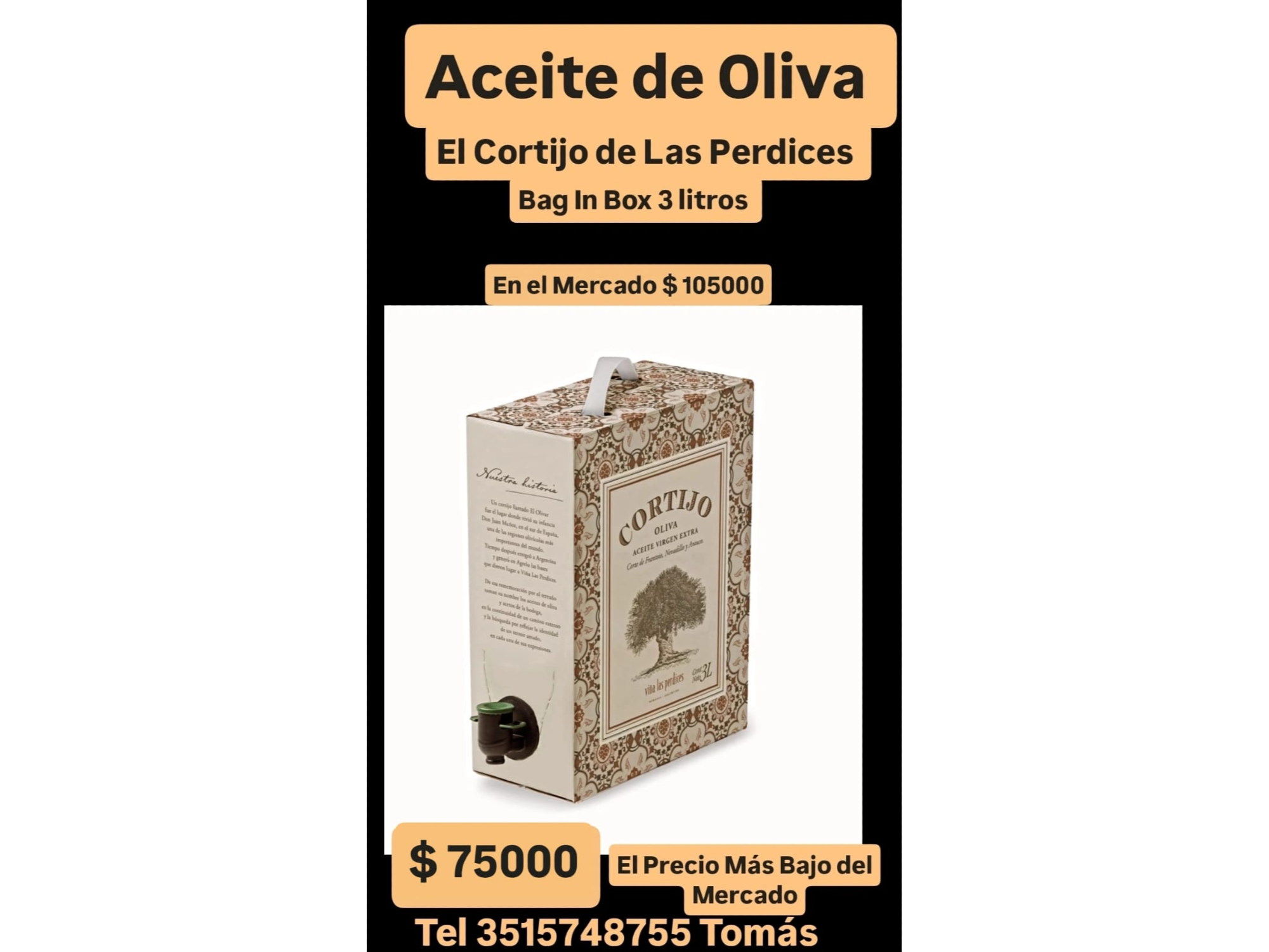 Aceite de Oliva x 3L.