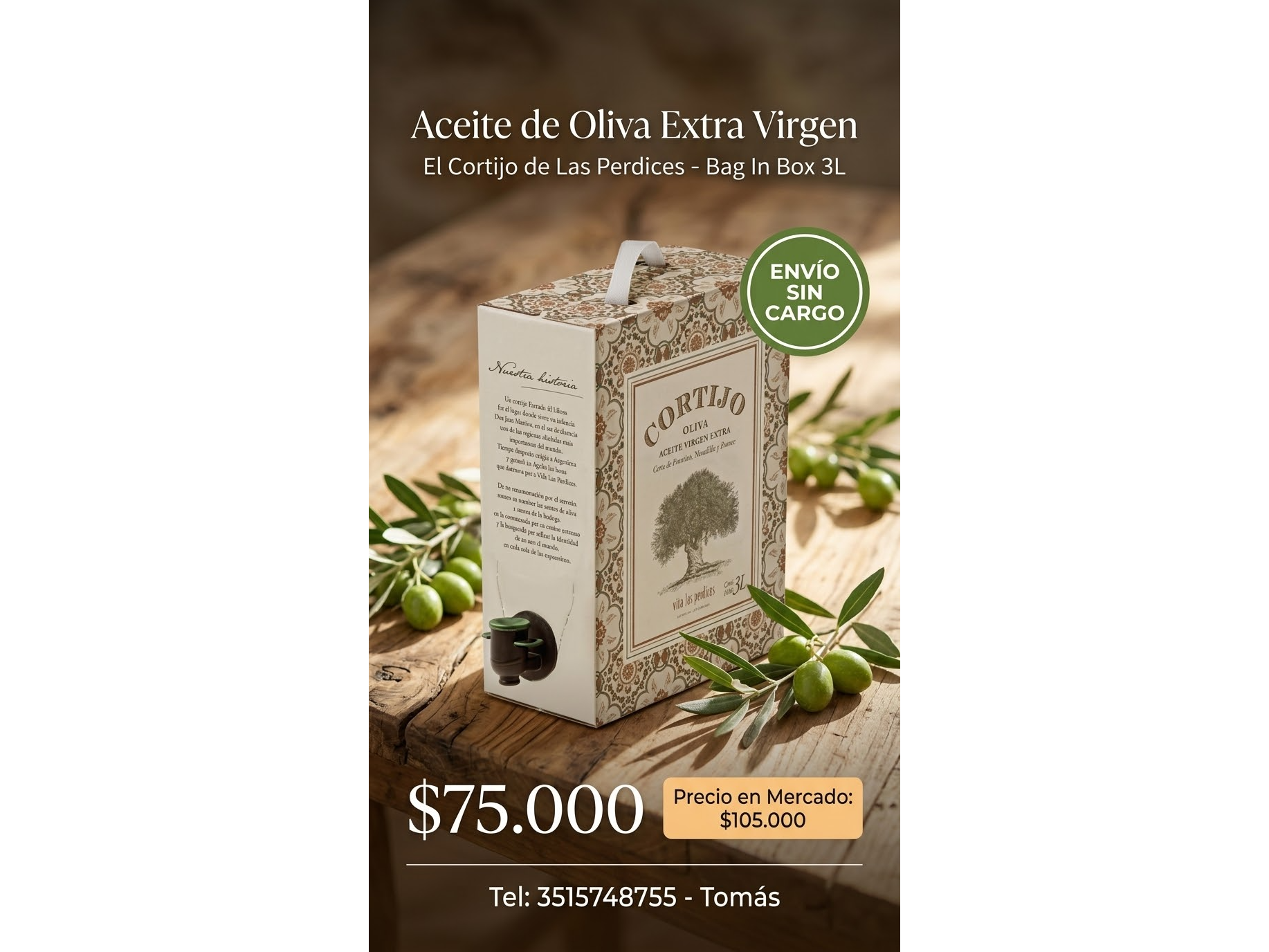 Aceite de Oliva x 3L.
