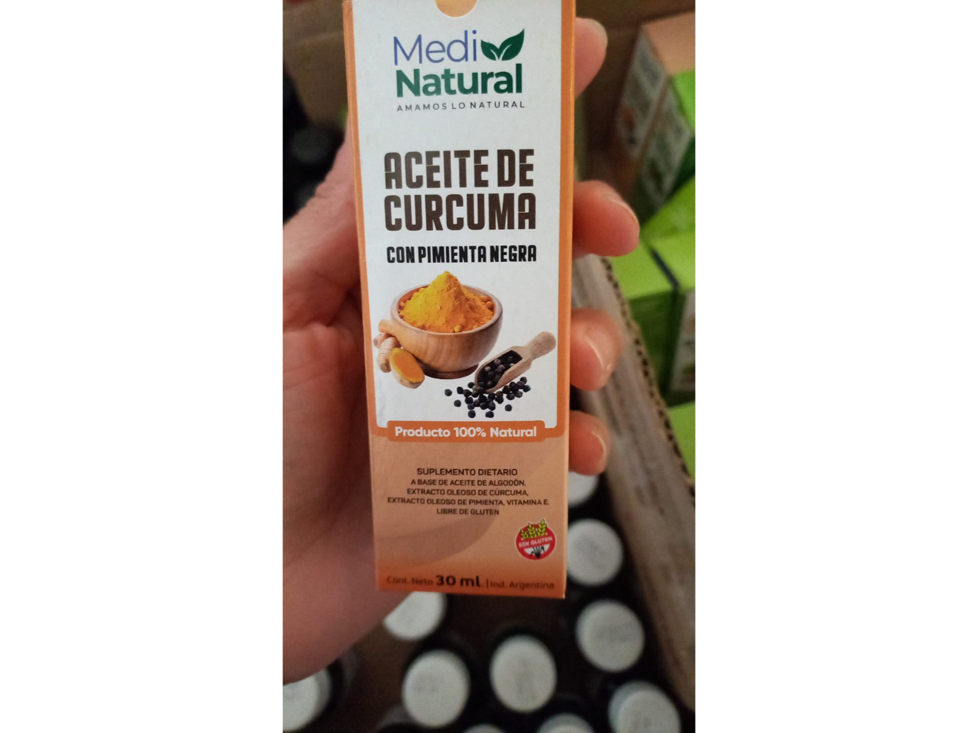 Aceite de curcuma y pimienta