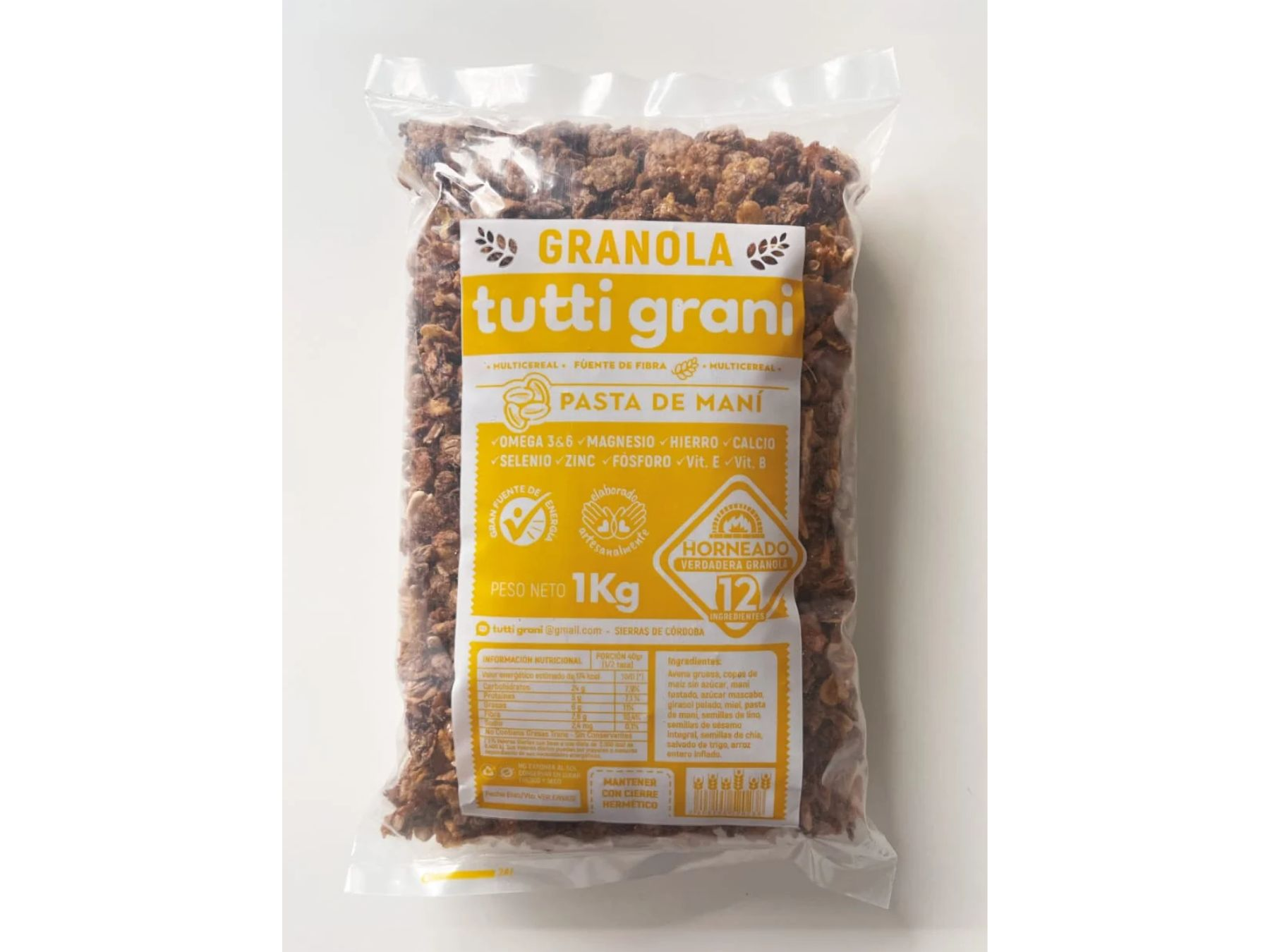 Granola Tutti Grani PASTA DE MANÍ 1 kg
