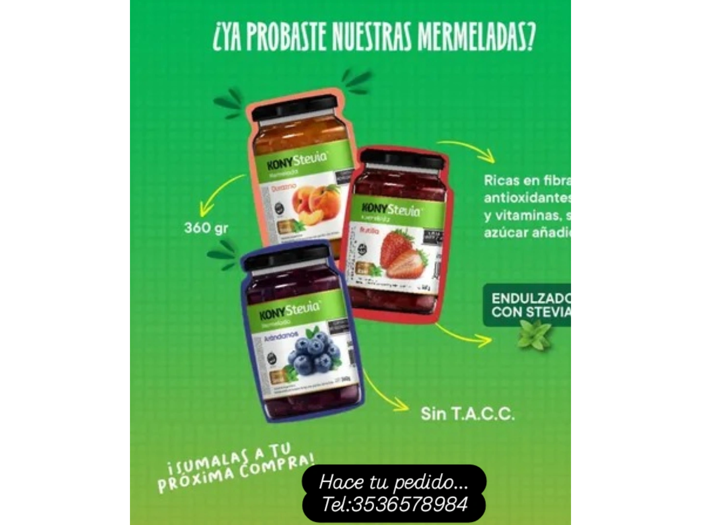 Mermelada Kony con stevya