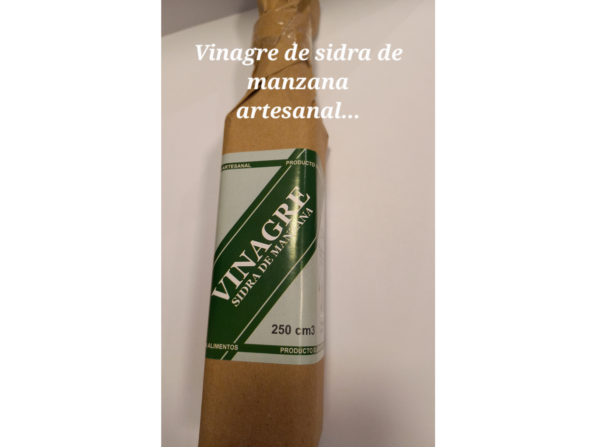 Vinagre de sidra de manzana organico x 250 cc