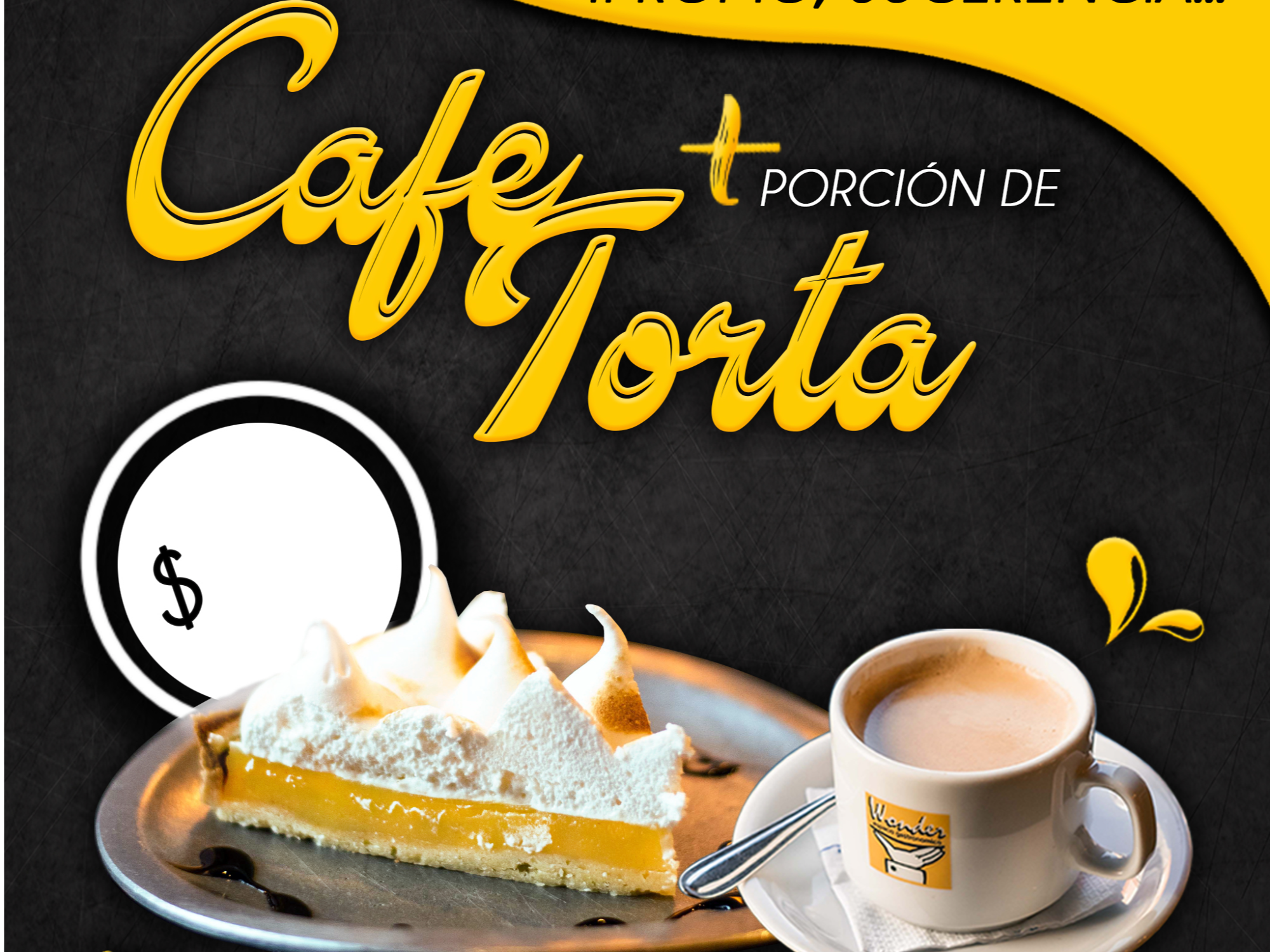 Porción de torta + infusión