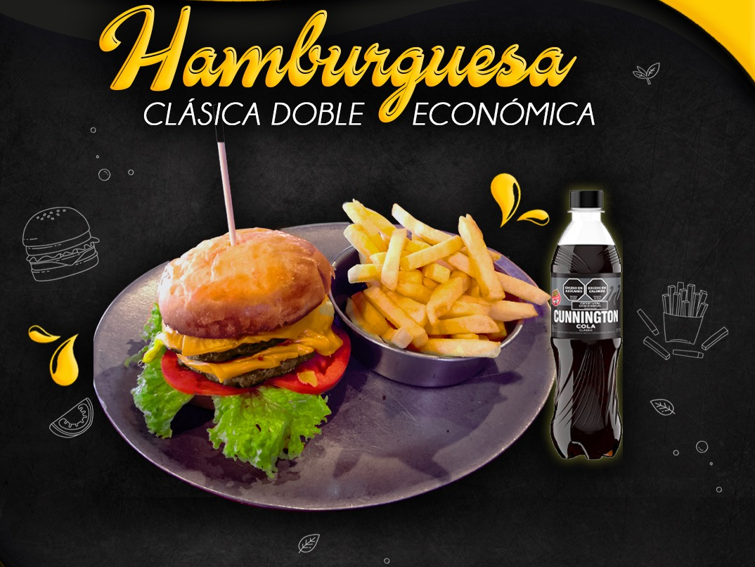 Hamburguesa clasica doble económica