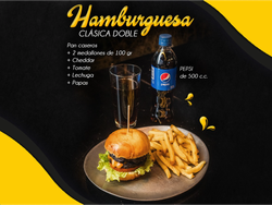 Hamburguesa clasica doble económica