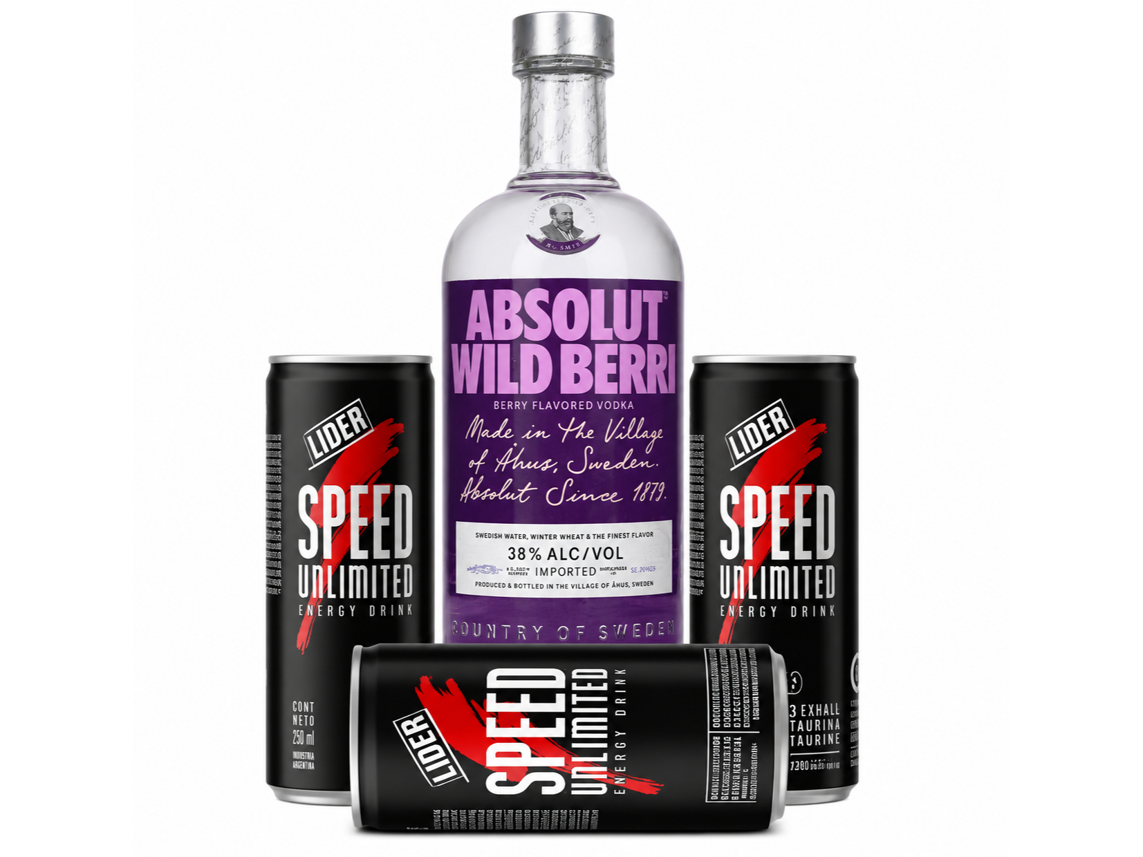 Absolut Wild Berry + 3 Speed XL