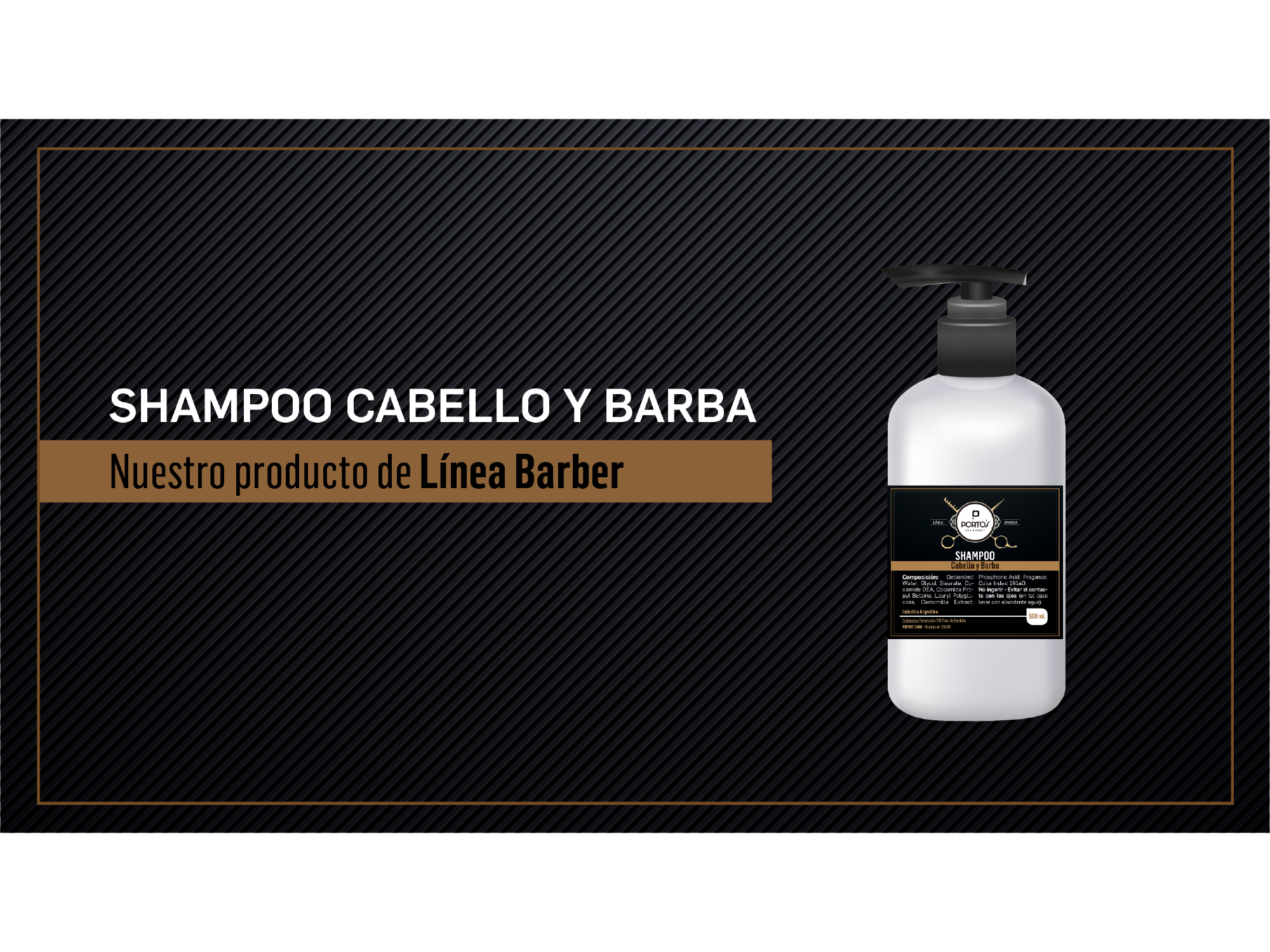 Shampoo cabello y barba 500 ml