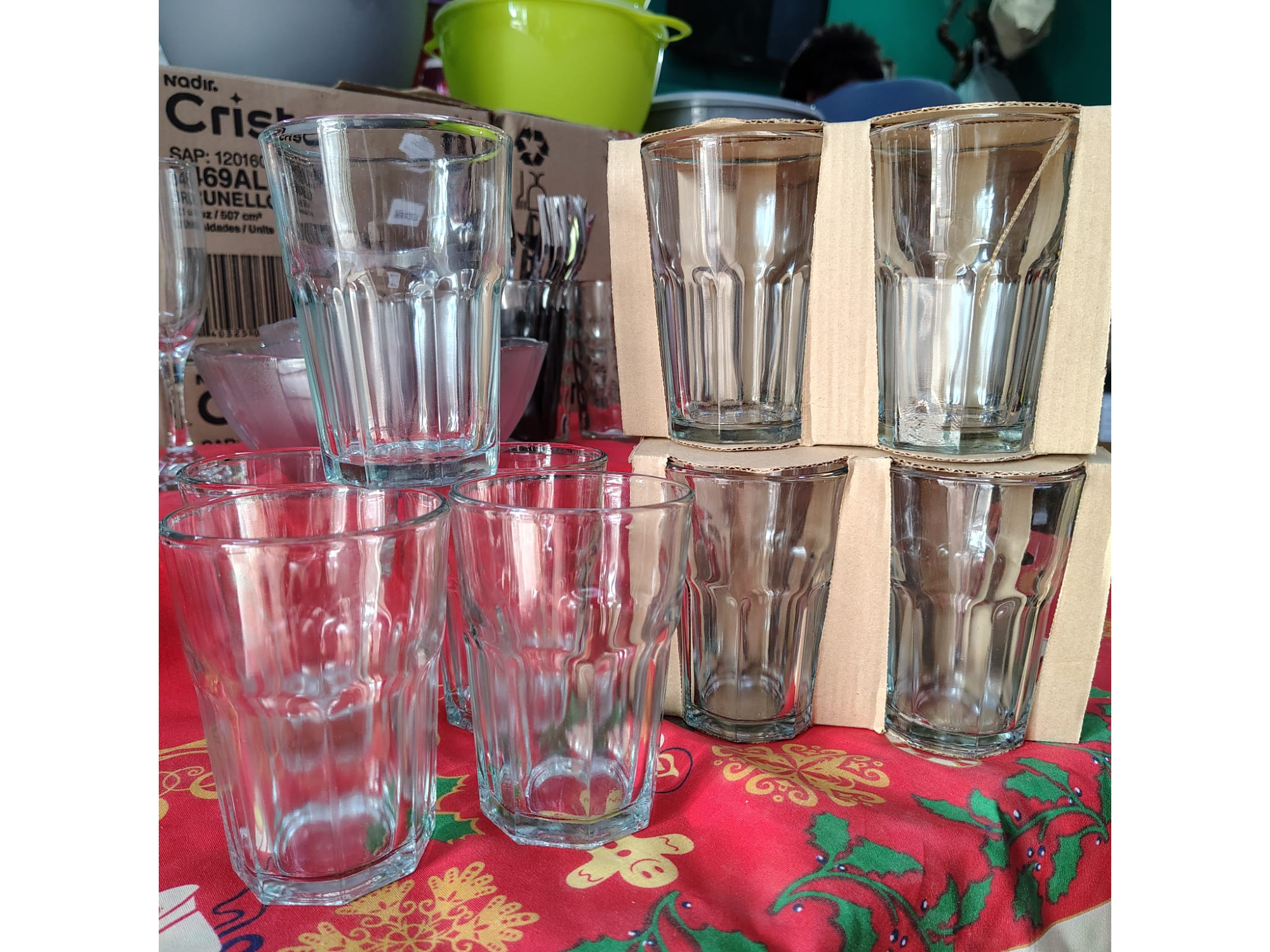four pack Facetado 400 cc (paquetes de 4 vasos) de Bienrustico