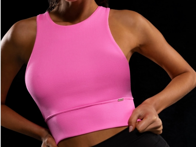 Top de morley doble con corte americano.