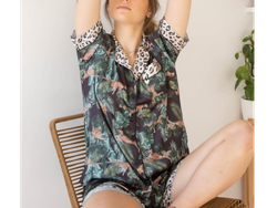 Camisola con botones SELVA, Línea Ma. Eugenia Sleepwear.