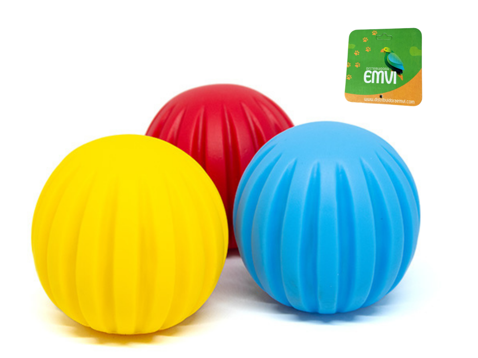 Juguete pelota con lineas verticales