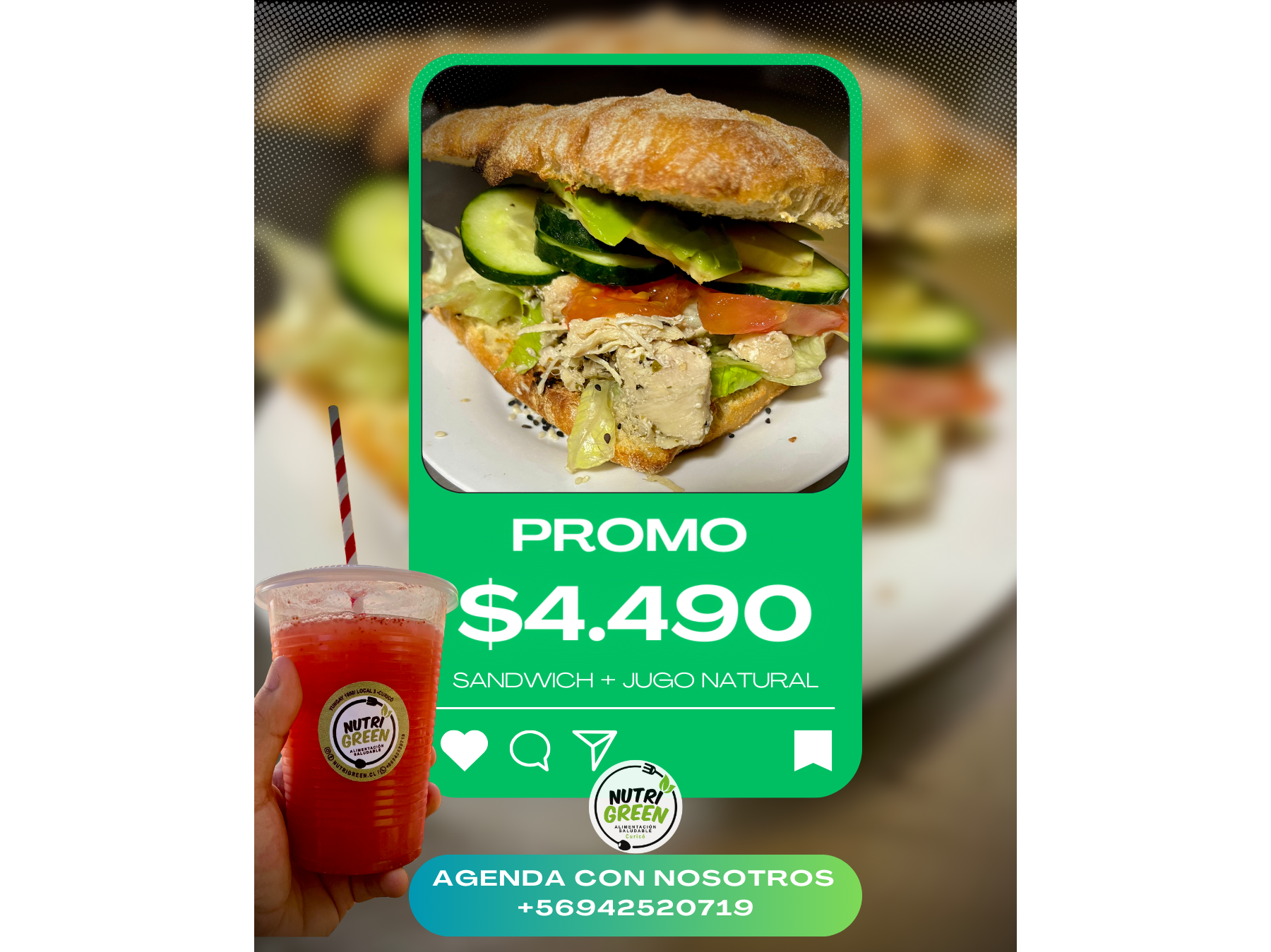 Promo sandwich + Jugo natural