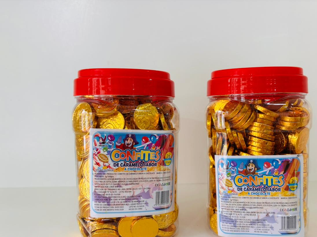TARRO DE MONEDAS DE CHOCOLATE "CHICAS" X 300unid - COD.: 2124