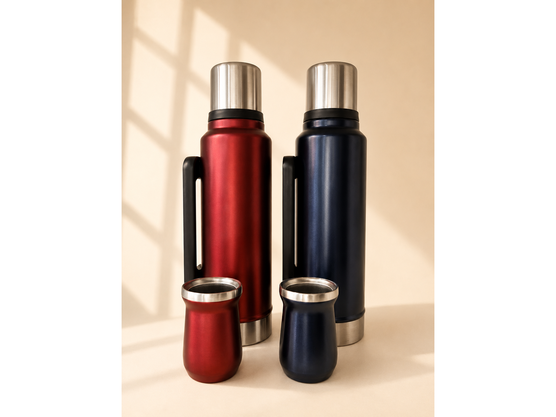 COMBO TERMO DE 1,2 Y MATE DE 180ML  "BRILLANTE" MG-9706 COD-39