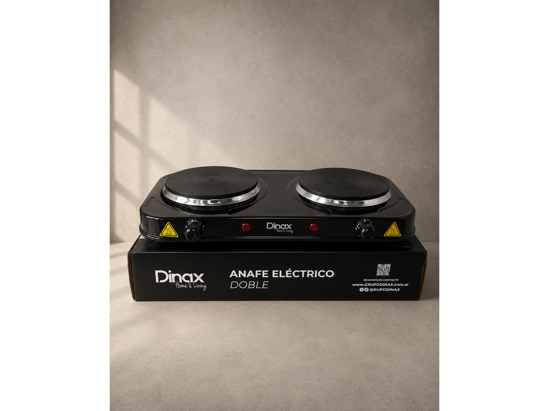 ANAFE ELECTRICO DOBLE "DINAX! 2200W !ANF-W2200-A51"- COD.: 1512