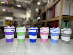 VASOS PLEGABLES CON TAPA COD:1408