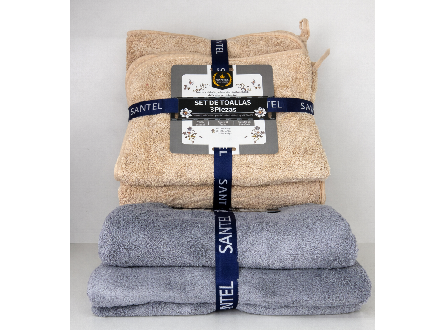SET DE TOALLAS 3pcs. "SANTEL PREMIUM " - COD.: 2209