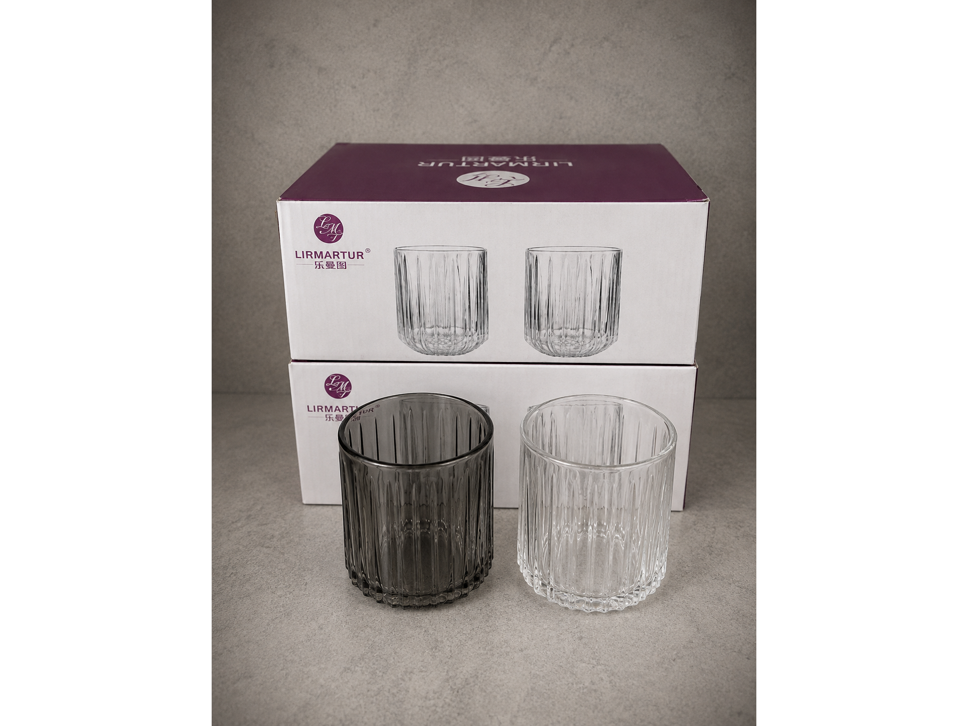 VASO FACETADO X6 AMBAR /HUMO/TRANS "MTH40 -1-2-3 COD-2972