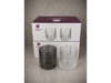 VASO FACETADO X6 AMBAR /HUMO/TRANS "MTH40 -1-2-3 COD-2972