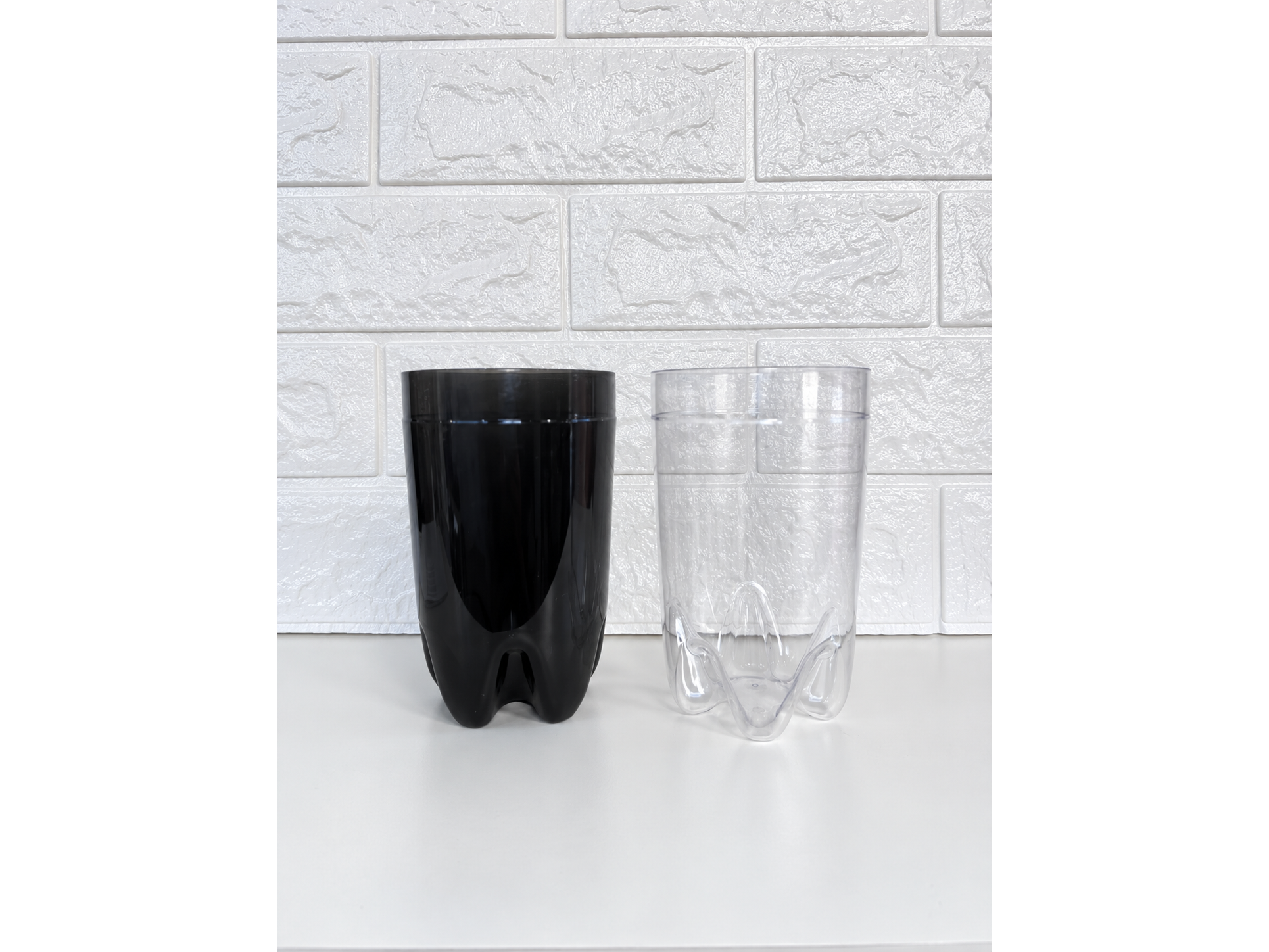VASO "FERNETERO" PLASTICO 1L TRANSPARENTE /NEGRO COD-1692