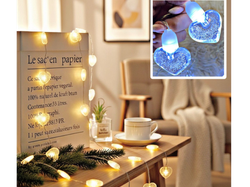 TIRA DE LUCES NAVIDEÑAS "CORAZONES FRIOS" LN-117 - COD.: 2208