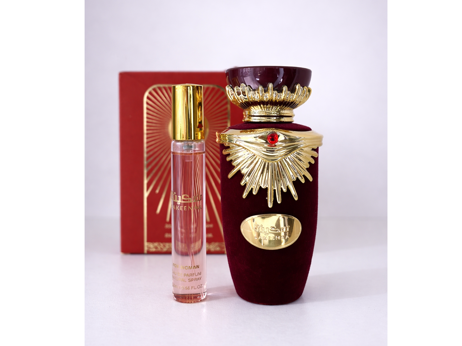 PERFUME "SAKEENAA " BY MYSTICAL  CAJA ROJA CON DECANT - COD 2750