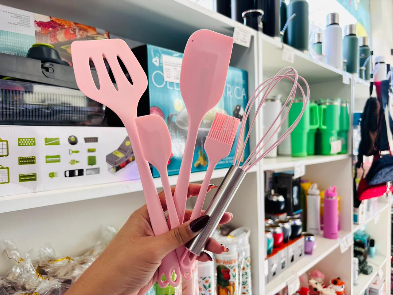 SET DE UTENSILLOS DE COCINA 5 PIEZAS  SILICONA - COD.: 663