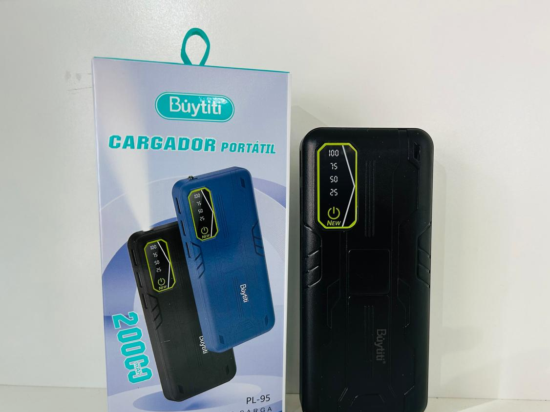 CARGADOR PORTATIL BUYTITI CON PUERTOS 20000MAH - COD.: 2691