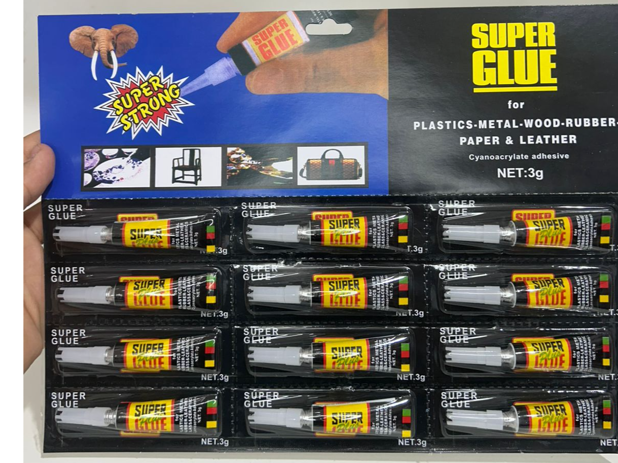PEGAMENTO "SUPER GLUE PLUS",  BLISTER X12 COD-2702
