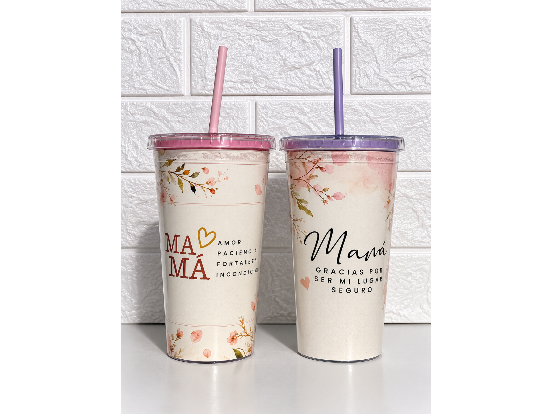 VASOS DELUXE DE ACRILICO DIA DE LA MADRE EN CAJITA COD-3033