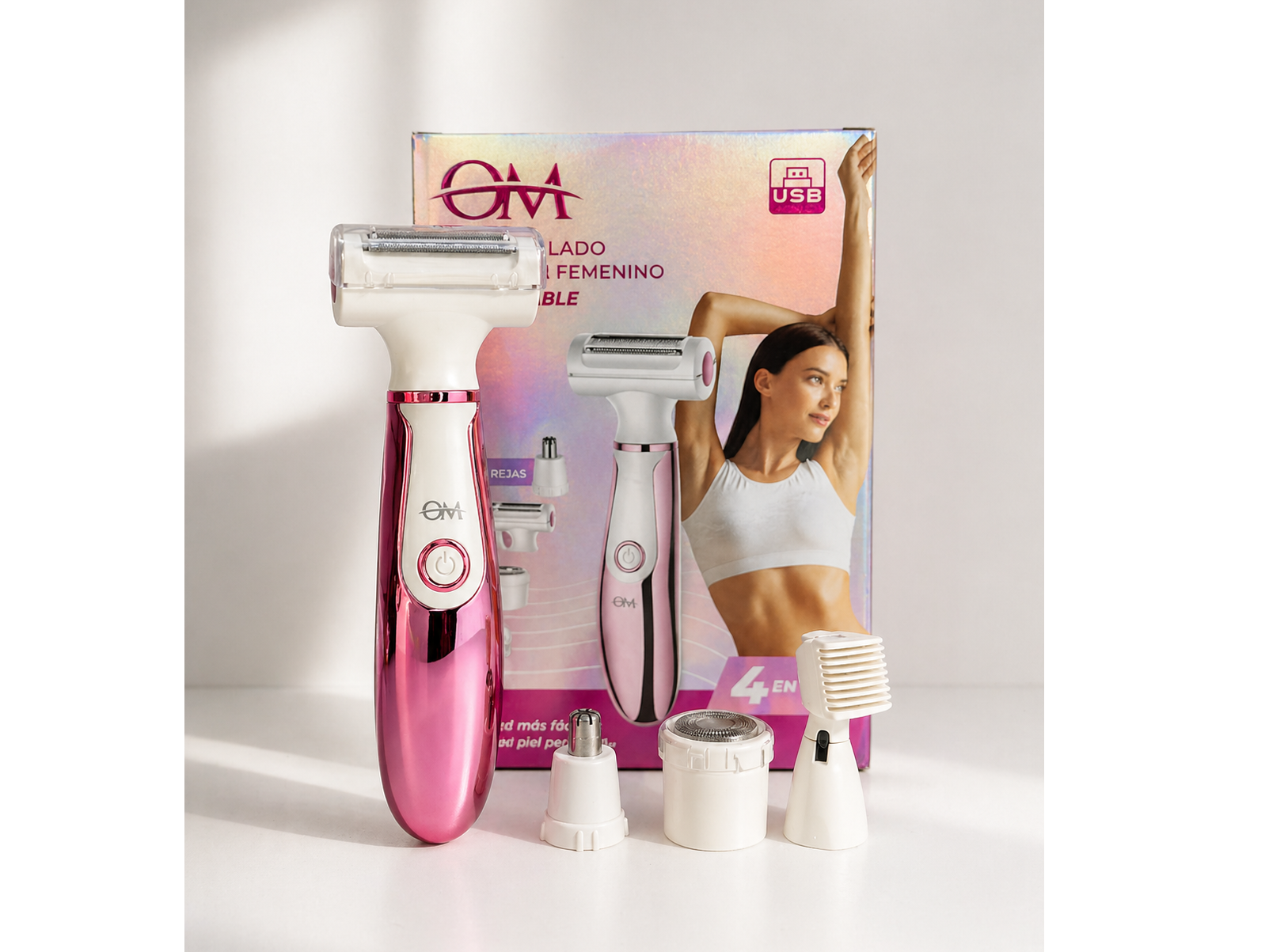 KIT DE CUIDADO PERSONAL FEMENINO 4 EN 1 "OM" COD-2771