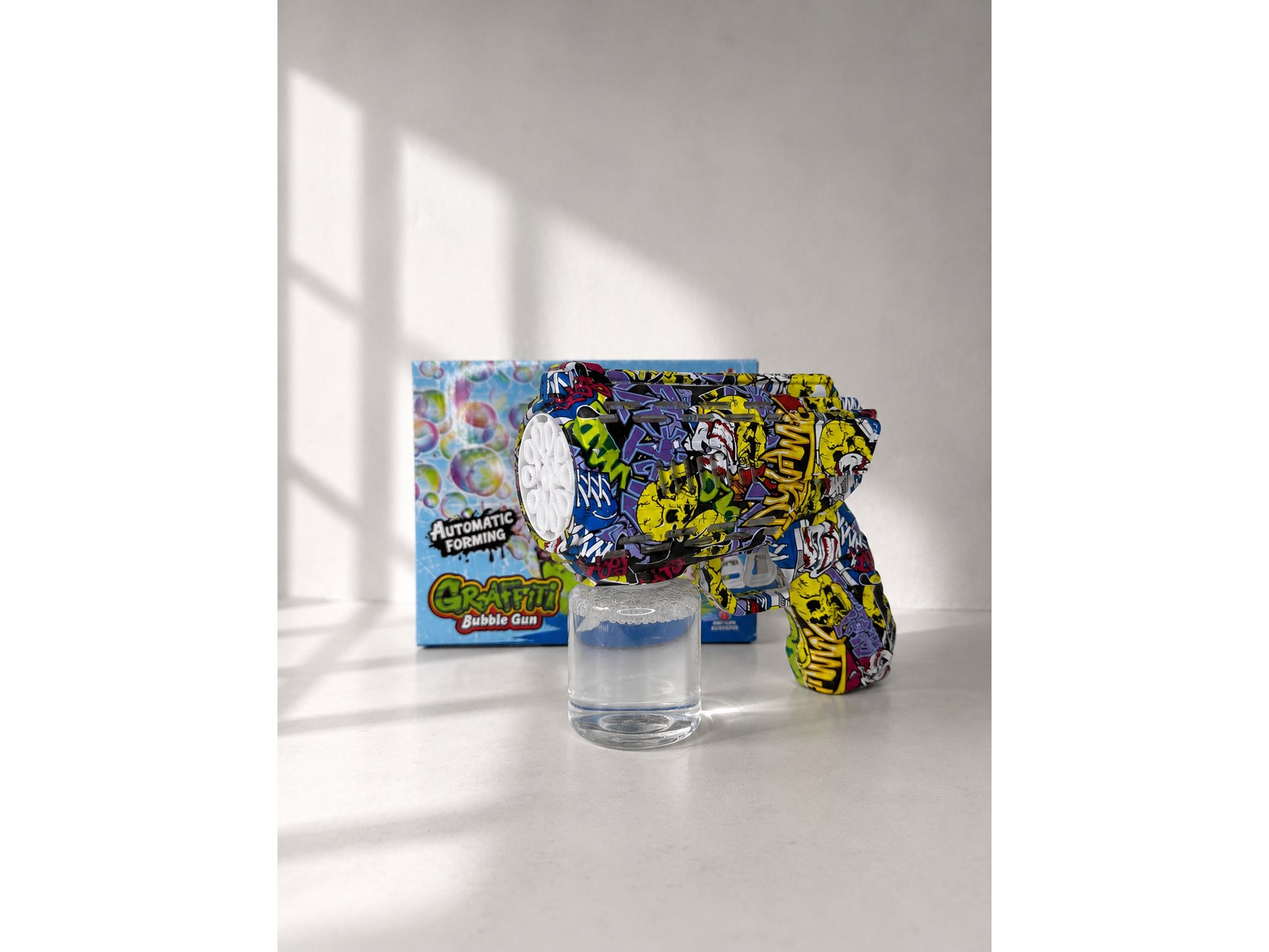 PISTOLA DE BURBUJA "GRAFFITI " COD-2874