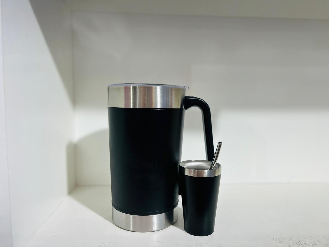 JARRA TERMICA CON VASO Y BOMBILLA "VCUUM! 1.9lt - COD.: 2541