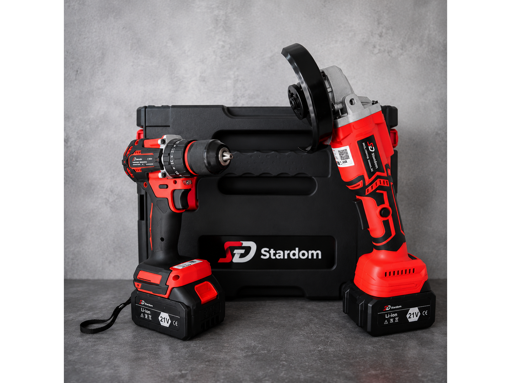 SET DE TALADRO Y AMOLADORA "STARDOM" COD-2792