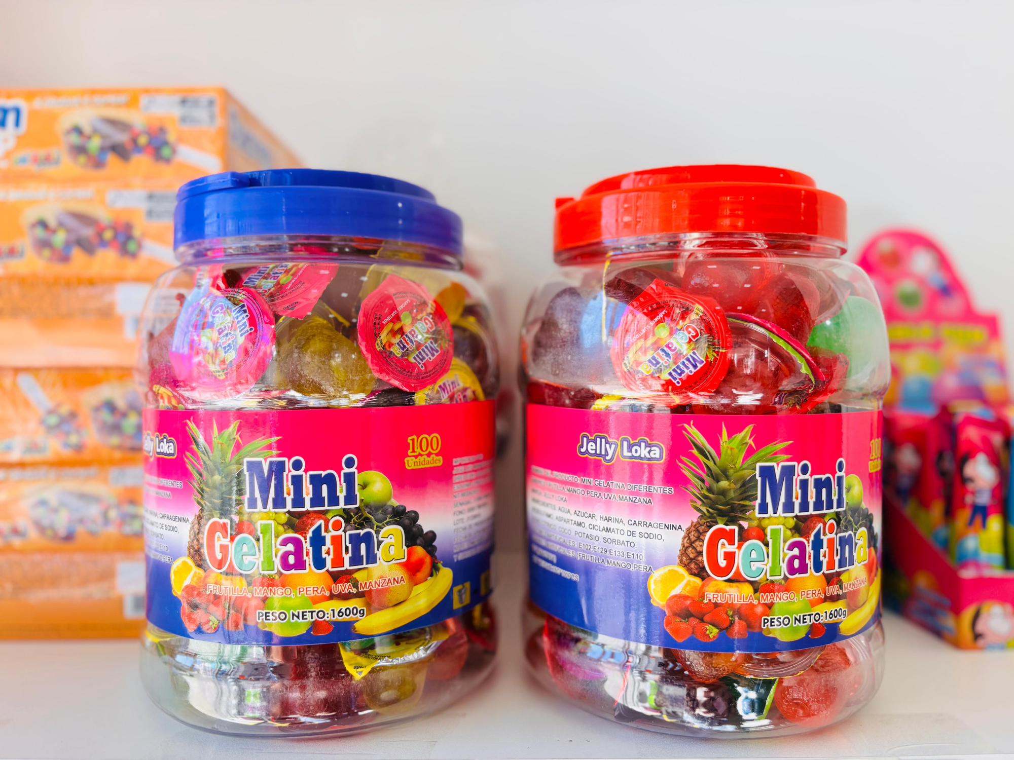 MINI GELATINAS EN FRASCO PLASTICO X 100UNID - COD.: 2152
