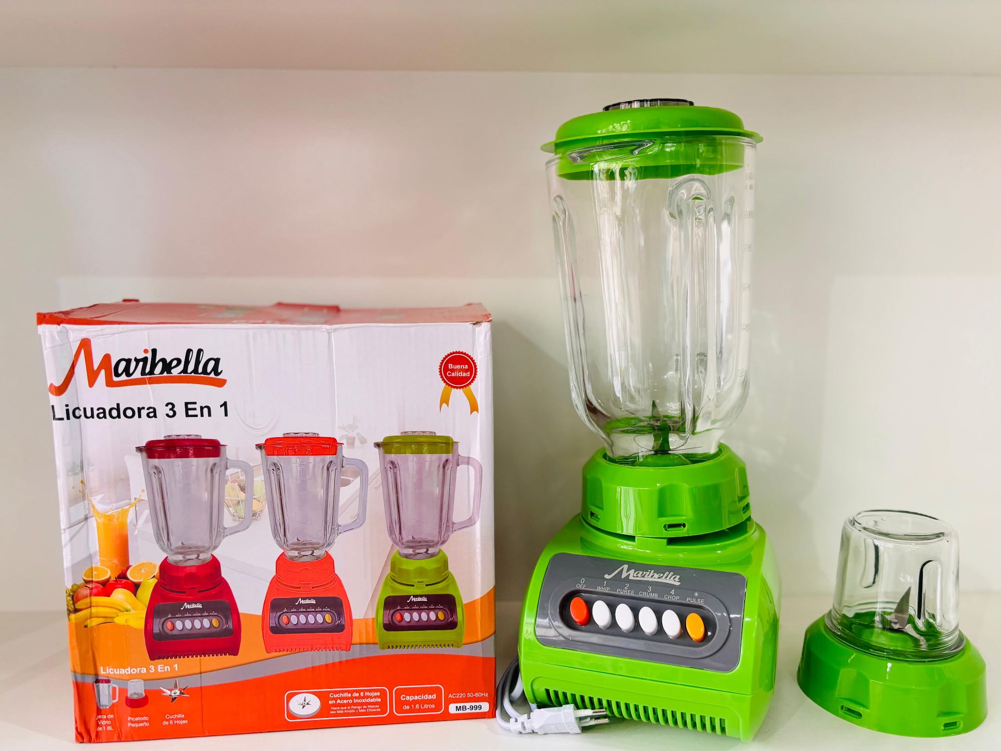 LICUADORA "MARBELLA" 3 EN 1 "MB-999" 1.6lt  - COD.:2192