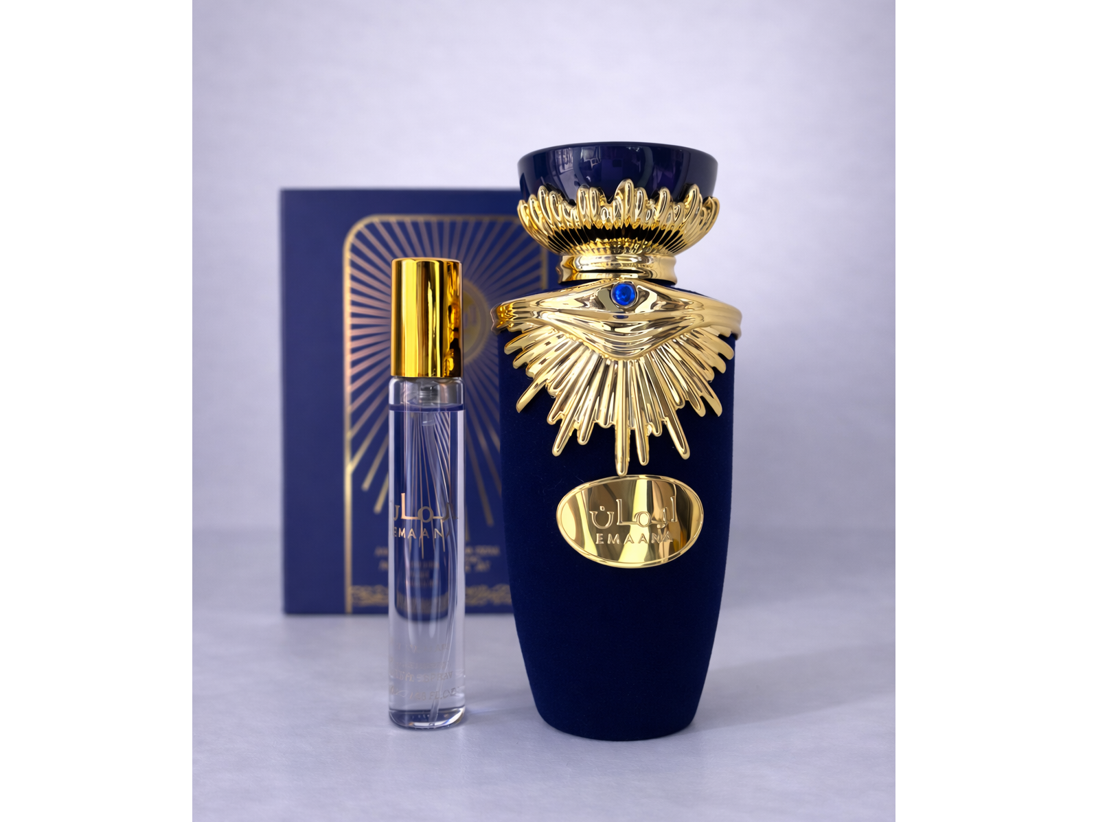 PERFUME "EMAANA " BY MYSTICAL CAJA AZUL CON DECANT -COD 2751