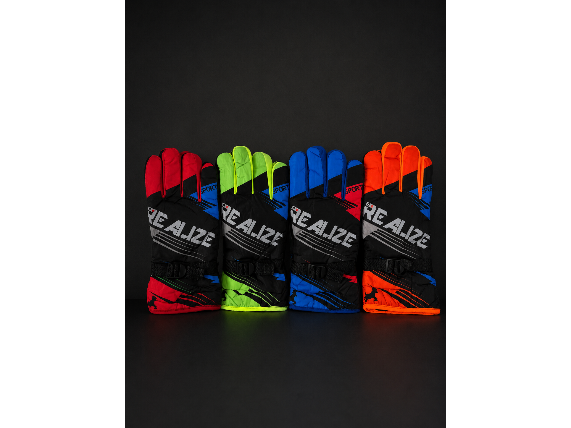 GUANTES MOTO CON INTERIOR POLAR LISOS Y CON COLORES - COD.: 163