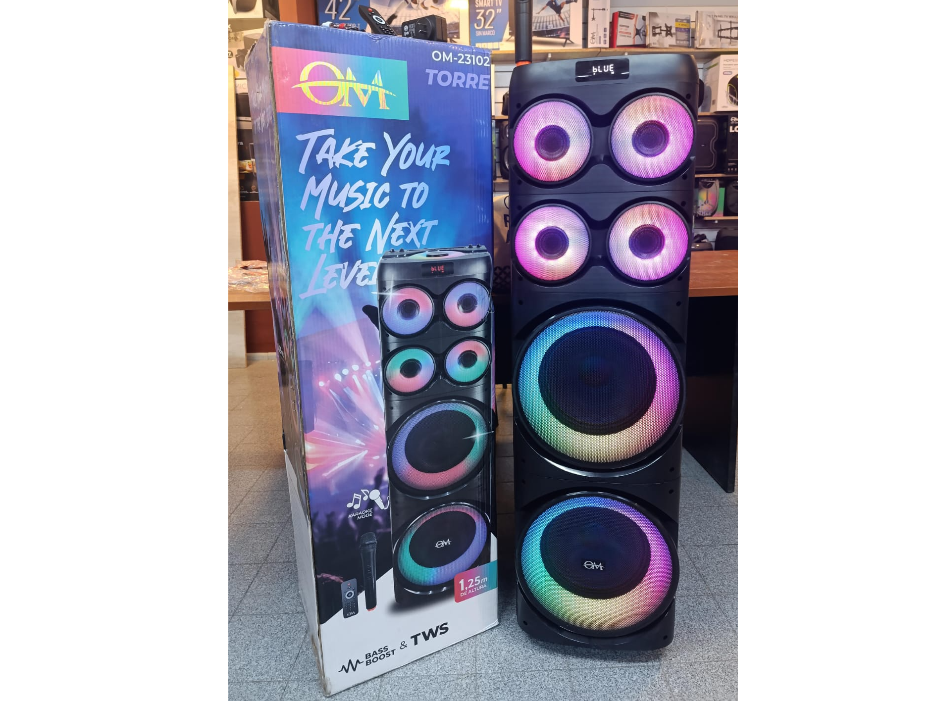 PARLANTE TORRE DE SONIDO GIGANTE OM "OM-23102" - COD.: 2339