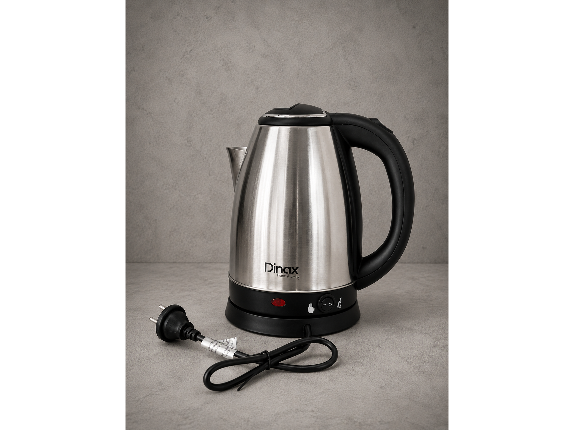 PAVA ELECTRICA DE ACERO "DINAX" CON CORTE MATE  1.8Lts. - COD.: 591