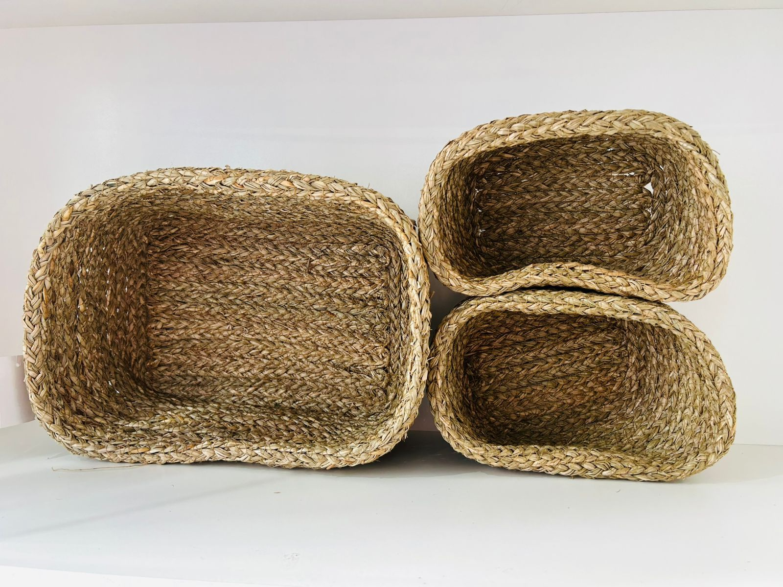 CESTOS OVALADOS DE MIMBRE X 3 "F1344" - COD.: 2652