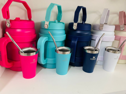 COMBO "TERERE" TERMO 1,5lts., MATE VASO 140ml. Y BOMBILLA - COD.: 1719