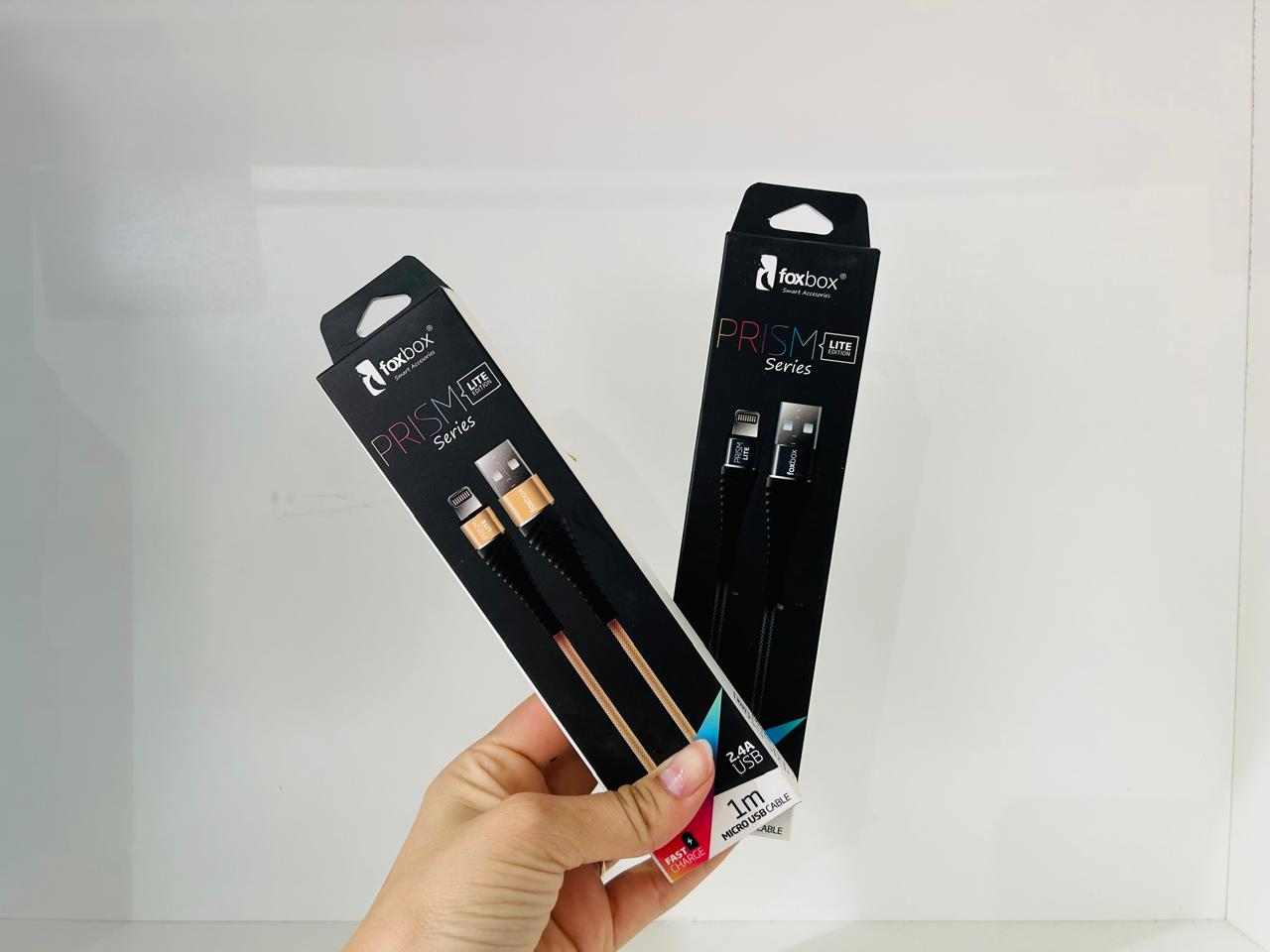 CABLE MICRO USB/V8 FOXBOX PRISM 2.4A DE 1 METRO - COD.: 2689