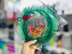 CORONA NAVIDEÑA CHICA CON MOÑO "CM01922" - COD.: 2321