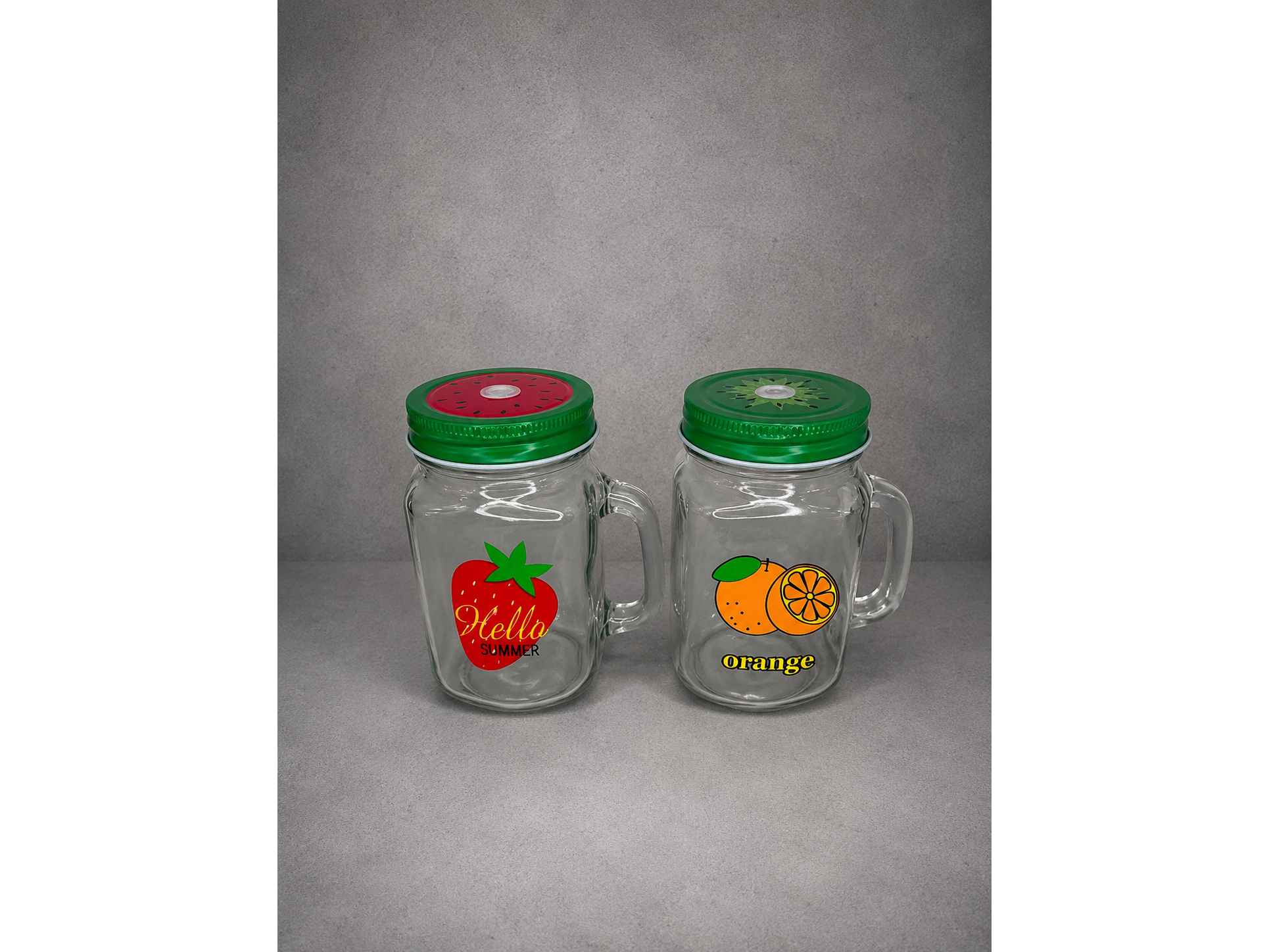 JARRO DE VIDRIO "SUMMER FRUTA" CON SORBETE - COD.: 2277