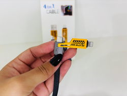CABLE 4 EN 1 "USB/C/LIGHTNING" CARGA RAPIDA IBEK - COD.:1675