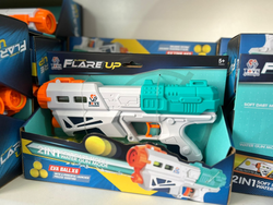 PISTOLA 2 EN 1 "AGUA Y PELOTITAS" "FLARE UP" - COD.: 2362