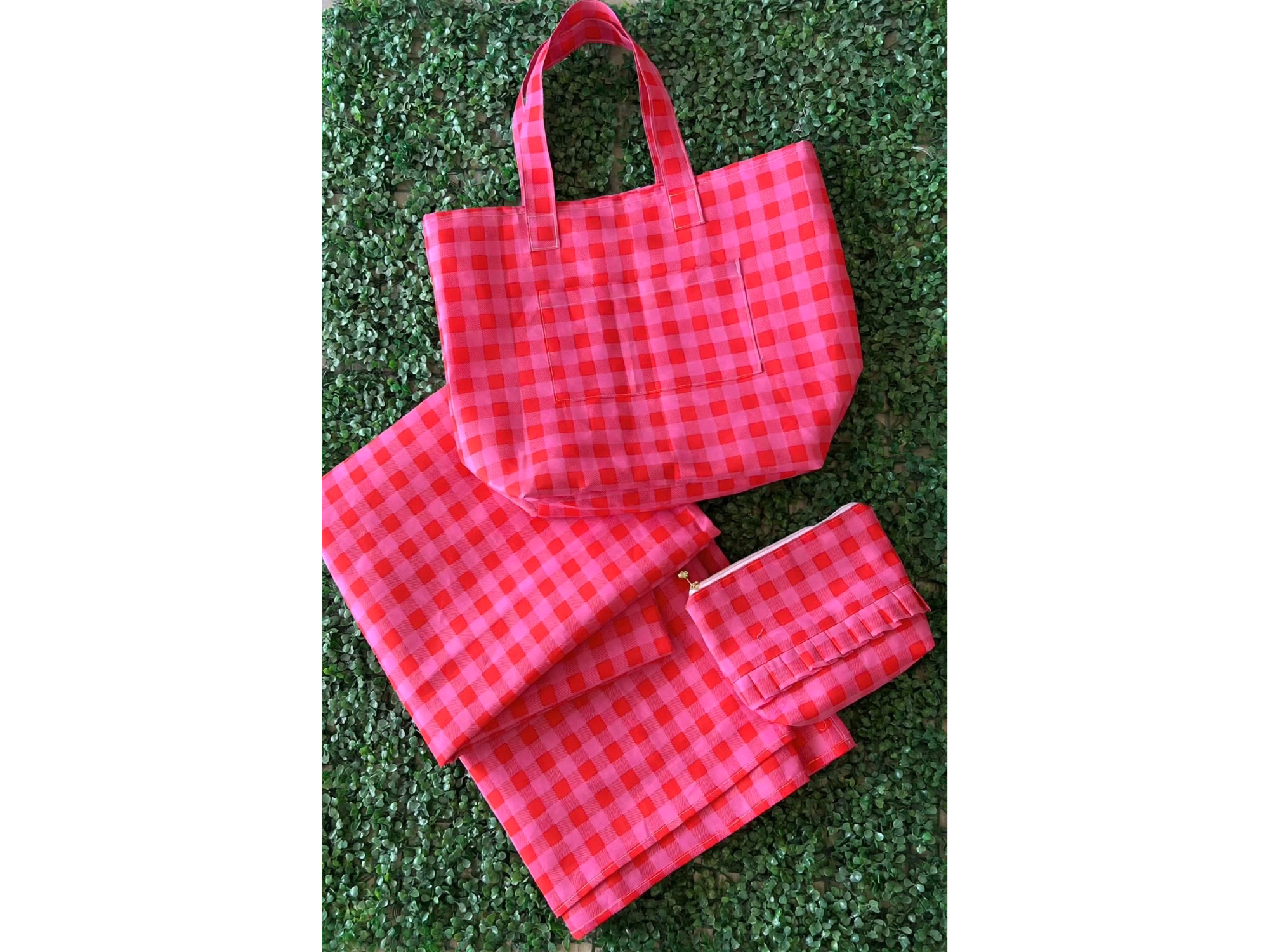 Bolso de playa + neceser + lona